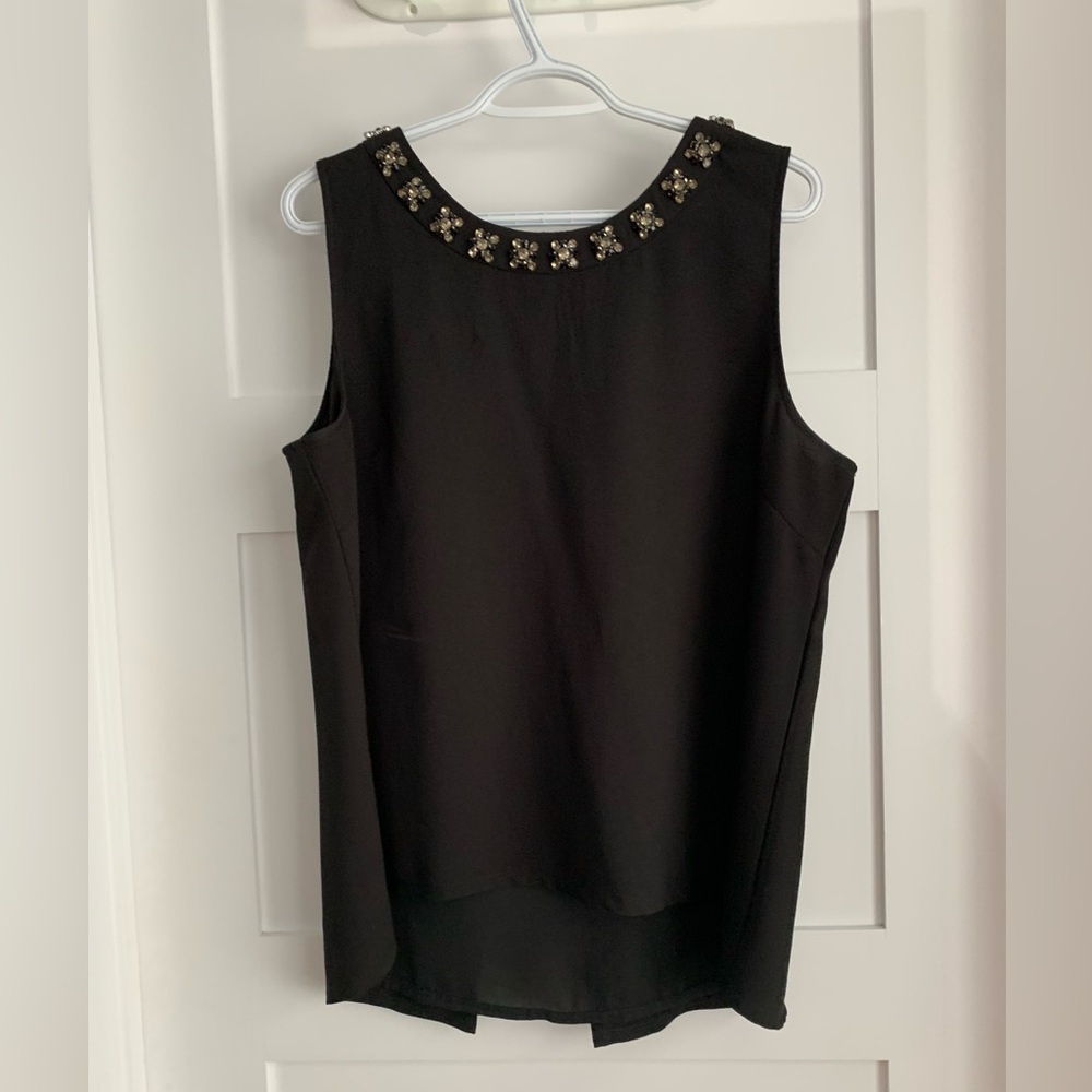 Jules & Leopold Black Embellished Blouse